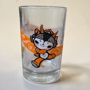 2008 Beijing Olympics McDonald’s Glass - Orange Yingying Mascot - VGUC